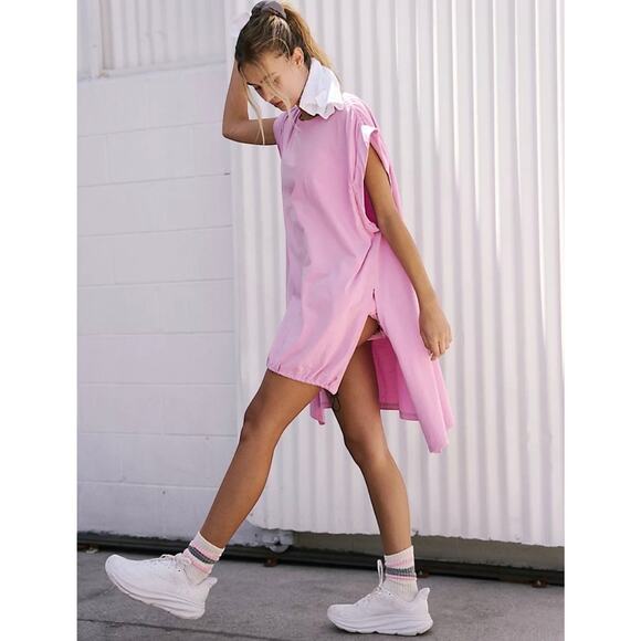 Free People Tops - NWOT Free People Movement Oversized High Low Asana Tunic in Bright Orchid Size M